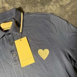 Inimigo Embroidered Heart Logo Polo Shirt in Blue